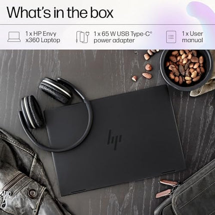 HP Envy x360 2-in-1 Laptop,AMD Ryzen 7 7730U,15.6-inch(39.6 cm),FHD,Touch,16GB RAM,512GB SSD,5MP Camera,Audio by B&O,Windows 11,MSO,Black,1.82 kg,15-fh0032AU 