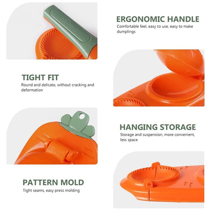 Vmoni 2-in-1 Dumpling Maker, Momo Maker, Gujiya Maker Machine, Momo Maker Machine, Kajjikayalu Karanji Maker, Samosa Maker, Skin Press Mould for Ghughra with Dumpling Puri Maker (Multi) 