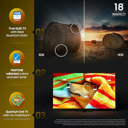 Samsung 163 cm (65 inches) 4K Ultra HD Smart QLED TV QA65Q60DAULXL (Black) 