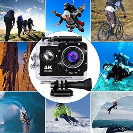 IBS 4K 30FPS Action Camera Ultra HD Underwater Camera 170 Degree Wide Angle 98Ft Waterproof Camera (Light Action) - Digital, Multicolor 