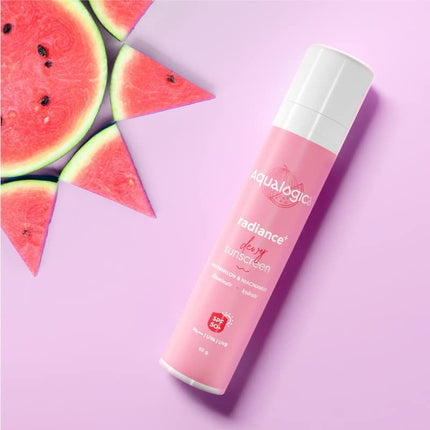 Aqualogica Radiance+ Dewy Sunscreen SPF 50+ PA+++ | Lightweight texture for oily, combination, acne prone skin | Broad spectrum protection | No white cast, Non greasy | For Men & Women | 50g 