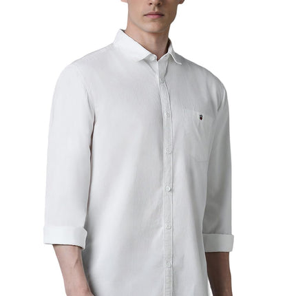 Louis Philippe Men's Slim Fit Shirt (LRSFNSLPV93180_White 