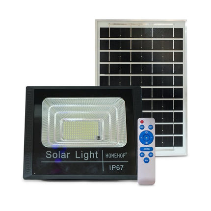 Homehop Solar Light Outdoor Home 50W Flood Led Waterproof Automatic Decorative Wall Mount Lamp for Home,Garden,Balcony Patio with Remote Control (ABS, 174 LED) 