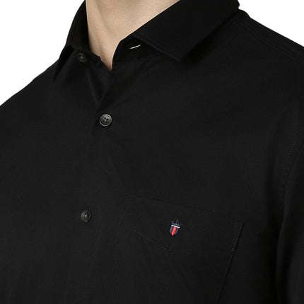 Louis Philippe Men's Slim Fit Shirt (LYSFCSLPC69025_Black 