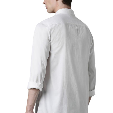 Louis Philippe Men's Slim Fit Shirt (LRSFNSLPV93180_White 