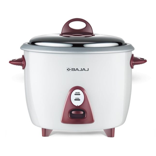 Bajaj Majesty New RCX 3 350-Watt Multifunction Rice Cooker (White/Pink) 