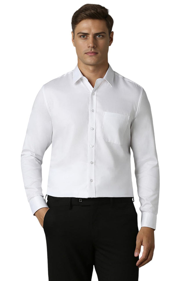 Louis Philippe Men's Slim Fit Shirt (LPSFMSLFK13939_White 