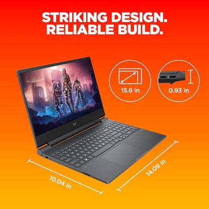 HP Victus, 13th Gen Intel Core i7-13620H, 6GB NVIDIA RTX 4050, 16GB DDR6, 1TB SSD (Win11, Office21, Silver, 2.3kg) 144Hz, IPS, 15.6-inch(39.6cm) Flicker-Free Gaming Laptop, Enhanced Cooling, fa1332TX 