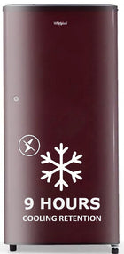 Whirlpool 184 L 2 Star Direct-Cool Single Door Refrigerator (205 WDE CLS 2S SHERRY WINE-Z, Red, 2023 Model) 