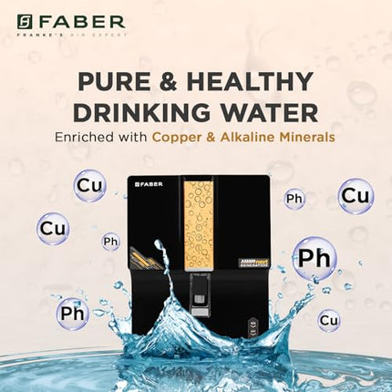Faber Copper Guard (RO+UV+UF+Alkaline+Copper)|7L Storage|9 Stage Filtration Pre & Post Carbon|Upto 2500 TDS|Tank Full, Power,Purification Indicator|Borewell,Tank & Municipal Water|1y Warranty by Faber 