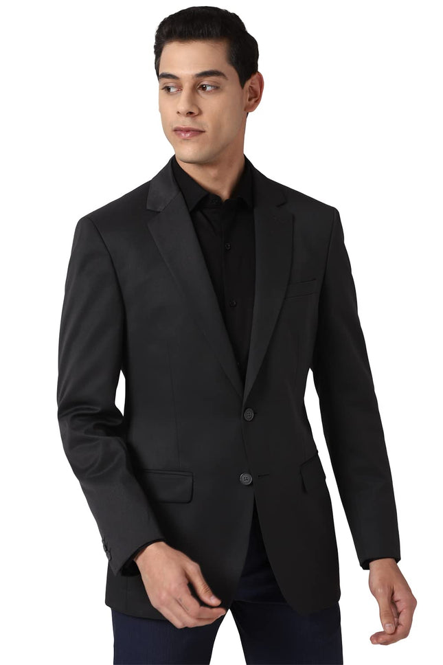 Peter England Men's Regular Blazer (Pebzotlby15203_Charcoal_40, Formal Blazer) 