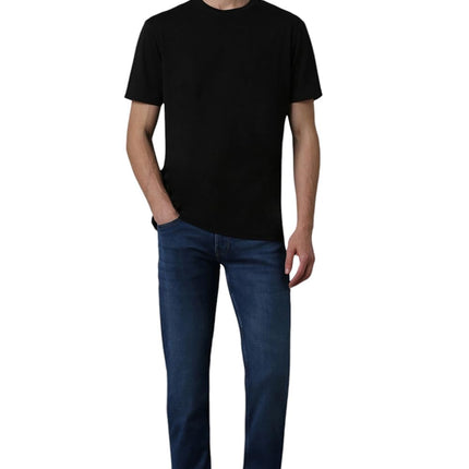 Louis Philippe Men's Mid Rise Slim Jeans (LRDNCSLP573330_Navy, 34 