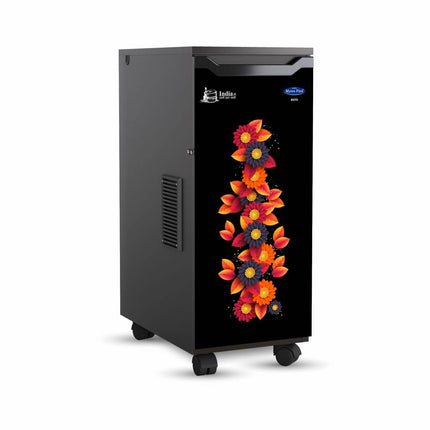 Lucky Mycrofine Eco Orange Flower Atta Chakki, Flour Mill 7 to 8KG Container Capacity Fully Automatic Domestic Ghar Ghanti for Grinding Masala and Grains, with Standard Accessories (0.75 Units/Hr) 