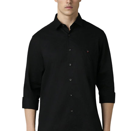 Louis Philippe Men's Slim Fit Shirt (LYSFCSLPC69025_Black 