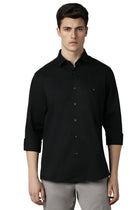 Louis Philippe Men's Slim Fit Shirt (LYSFCSLPC69025_Black 