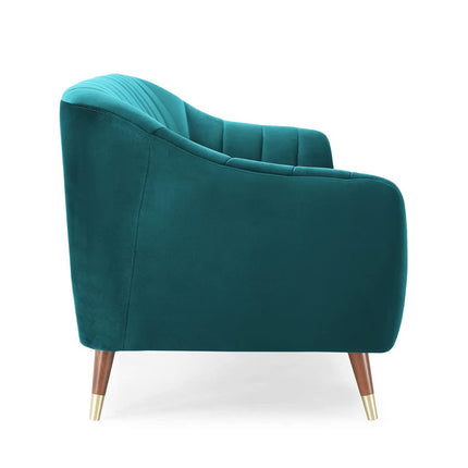 AMATA Marino 3 Seater Sofa with Two Cushions Perfect for Home Office Guests Living Room (3 Seater, Blue)(3 Year Warranty) 