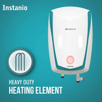 Havells Instanio 10L Storage Water Heater(Geyser)|Faster Heating|Safer to use|Saves electricity|Engineered for Hard Water|Color Changing LED Indicator|Anti Rust Tank|Mcoloy Heating Element 