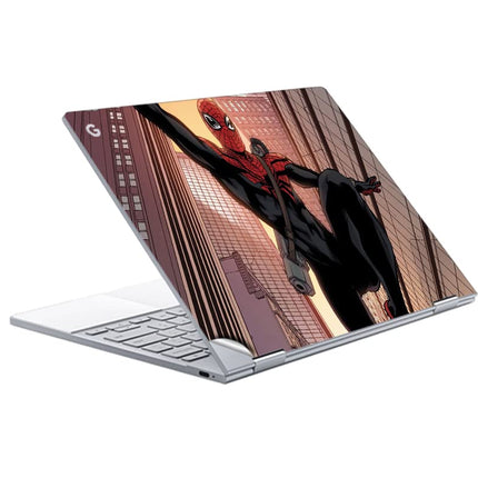 GADGETS WRAP Printed Vinyl Top Only Skin Sticker Decal for Google PixelBook - Spiderman Cartoon