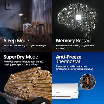 Voltas 1.5 ton 3 Star, Inverter Split AC (Copper, 4-in-1 Adjustable Mode, Anti-dust Filter, 183V Vectra CAW, White) 