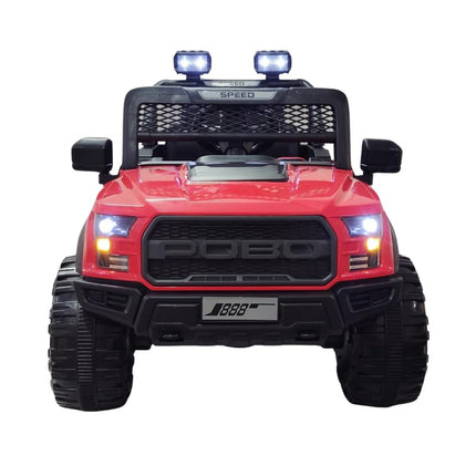 SHAKYA WORLD Pobo Battery Operated Jeep for Kids Ride on Toy Kids Car with Music & Light Electric Car Jeep Battery Car for Kids to Drive || Red Color 