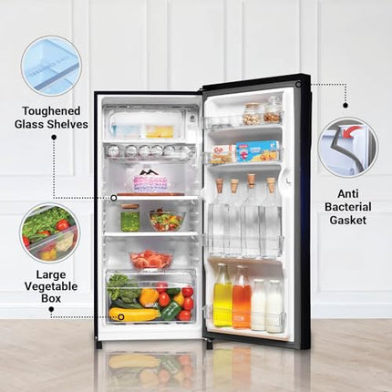 Haier 190 L, 2 Star, Direct-Cool Single Door Refrigerator (HED-202MN-P, Marine Noisettes, 2024 Model) 