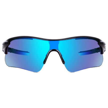 Legend Eyewear Sports Non-Polarized Sunglasses For Men Women Youth Ipl Cricket Baseball Fishing Cycling Running Golf Motorcycle Tac Glasses Uv400 (Blue Black) 