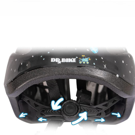 FABSPORTS Printed Safety Helmet for Kids-Boys & Girls (5-12 Years), Light Weight Bicycle/Bike Helmet, Adjustable Size, Superior Ventilation for Cycling/Skating/Skate Boarding, Black 