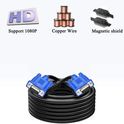 LS LAPSTER Quality Assured Male to Male VGA Cable 1.5 Meter, Support Monitor/PC/LCD/LED, Plasma, Projector, TFT (LST-VGACBLE-1.5M) 