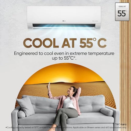LG 1.5 Ton 5 Star, Wi-Fi, DUAL Inverter Split AC (Copper, AI+ Convertible 6-in-1, Faster Cooling & Energy Saving, 4 Way Swing, HD Filter with Anti-Virus Protection, US-Q19PWZE, White) 