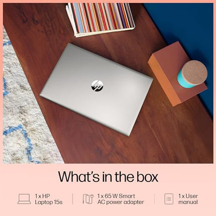 HP 15, 12th Gen Intel Core i5-1235U, 16GB DDR4, 512GB SSD, (Win 11, Office 21, Silver, 1.69kg), Anti-Glare, 15.6-inch(39.6cm) FHD Laptop, Intel Iris Xe Graphics, HD Camera, Backlit Keyboard, fy5009tu 