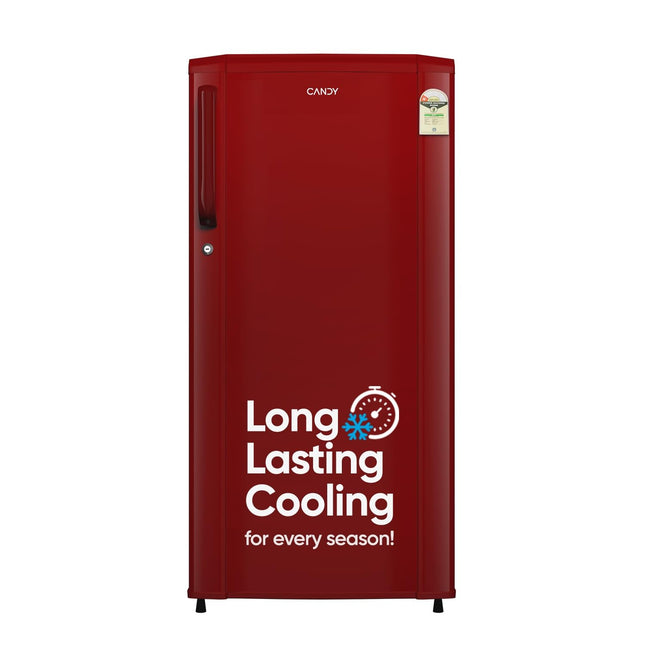 CANDY 165L 1 Star Direct Cool Single Door Refrigerator with Stabilizer free Operation (Red Mono, CSD1761RM) 