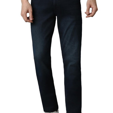 Louis Philippe Men's Slim Jeans (LRDNCSLPR07300_Navy, Mid Rise, 34 