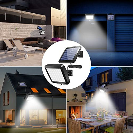 BENMA Solar Lights for Outdoors, 56 LEDs, Solar Lights, 120° Super Bright Solar Wall Light with Motion Sensor, IP65 Waterproof Garden Security Wall Light with 5 m Cable 