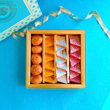 Kaju Katli Hamper | Desi Ghee Sweets | Festive Gift Pack | Hamper for Every Occasion | Birthday, Holi, Rakhi, New Year, Christmas, Anniversary | Kaju Katli Hamper - Strawberry Kaju Katli, Kesar Kaju Katli , Kaju Katli , MIni Kachori | Shark Tank India Bra 