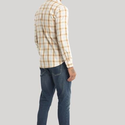 SNITCH Lamberto Light Brown Checks Shirts 