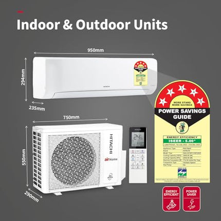 Hitachi 1.5 Ton Class 5 Star, 4-Way Swing, ice Clean, Xpandable+, Inverter Split AC (100% Copper, Dust Filter,5400STXL RAS.G518PCCIBT, White) 