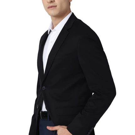 Peter England Men's Slim Blazer (PEBZONSBK10888_Medium Blue_40) 