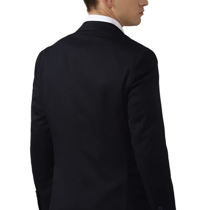 Peter England Neo-Slim Fit Solid Blazer Navy 