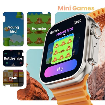 Boult Newly Launched Crown Smart Watch 1.95'' Display, Bluetooth Calling, Working Crown, Zinc Alloy Frame, 900 Nits Brightness, AI Voice Assistant, SpO2 Monitoring, 100+ Sports Mode (Orange) 