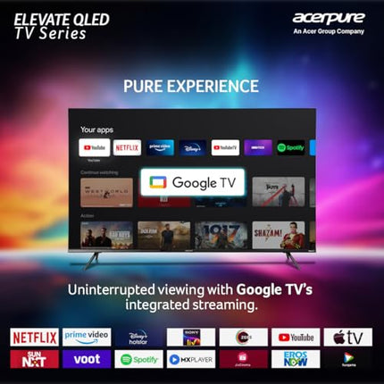 Acerpure 164 cm (65 inch) Elevate Series Ultra HD 4K QLED Smart Google TV AP65UG51QEVTD 