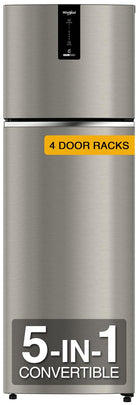 Whirlpool 327 L 3 Star Convertible Frost Free Double Door Refrigerator (IF INV 375 ILLUSIA STEEL(3S) CONV-TL 2024 Model) 