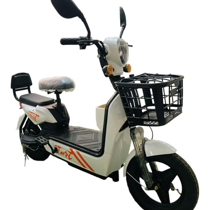 BEAM Fat Tyre Electric Scooter with Wheel Size 10" Sturdy 250W Motor Dual Suspension Dual Drum Brakes City Bicycle with 55 Kms Range (White) 
