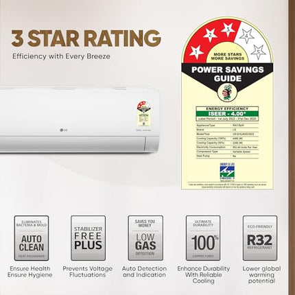 LG 1.5 Ton 3 Star DUAL Inverter Split AC (Copper, AI Convertible 6-in-1, VIRAAT Mode, Diet Mode+, Faster Cooling & Energy Saving, HD Filter with Anti-Virus Protection, US-Q18JNXE, White) 