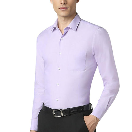 Peter England Men's Slim Fit Shirt (PESFWSLPJ26578_Size(40) Lilac 