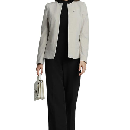 Allen Solly Women's Regular Blazer (AHBZCRGF129185_Grey 