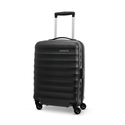 American Tourister Trolley Bag for Travel | Barcelona 55 Cms Polycarbonate Hardsided Small Cabin Luggage Bag | Suitcase for Travel | Trolley Bag for Travelling, Gunmetal, 4, Spinner 