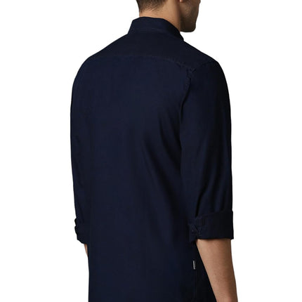 Louis Philippe Men's Slim Fit Shirt (LRSFNSLPR07977_Navy 