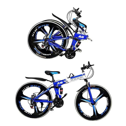 Amaze Kai Foldable Mountain Bike for Men, 21 Speed Gear, 3 Spoke, Double Disc Brake 