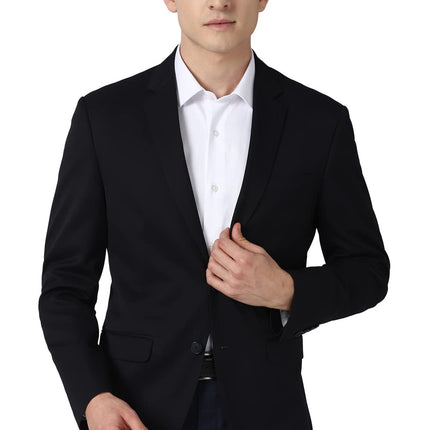 Peter England Men's Slim Blazer (PEBZONSBK10888_Medium Blue_40) 