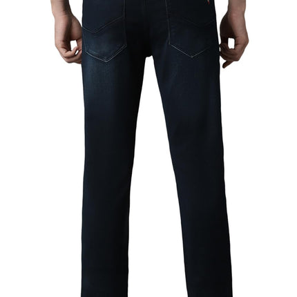Louis Philippe Men's Slim Jeans (LRDNCSLPR07300_Navy, Mid Rise, 34 